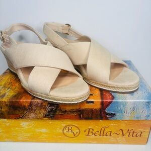 Bella Vita Espadrille Wedge Sandals size 8